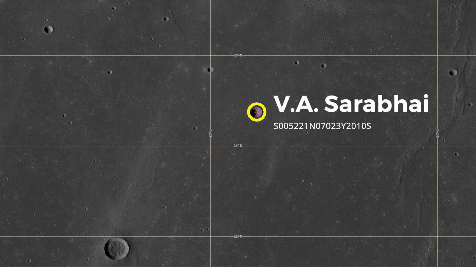 Crater Vikram Ambalal Sarabhai on the Moon (Photo)