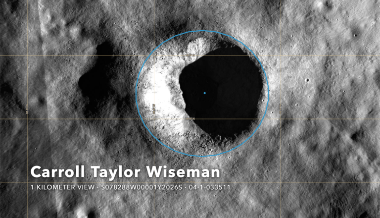 Carroll Wiseman Crater (1 kilometer view)